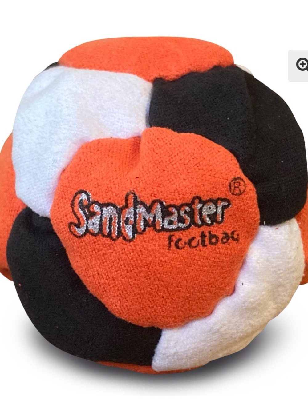 World Footbag SandMaster  Hacky Sack - Orange, Black & White